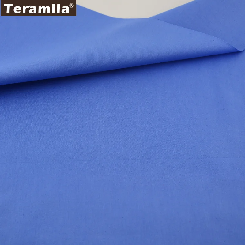 Home Textile Material Qulting Bed Sheet Patchwork 100% Cotton Fabric Fat Quarter Classic Solid Blue Color Twill Tela|fat quarters|100% cotton