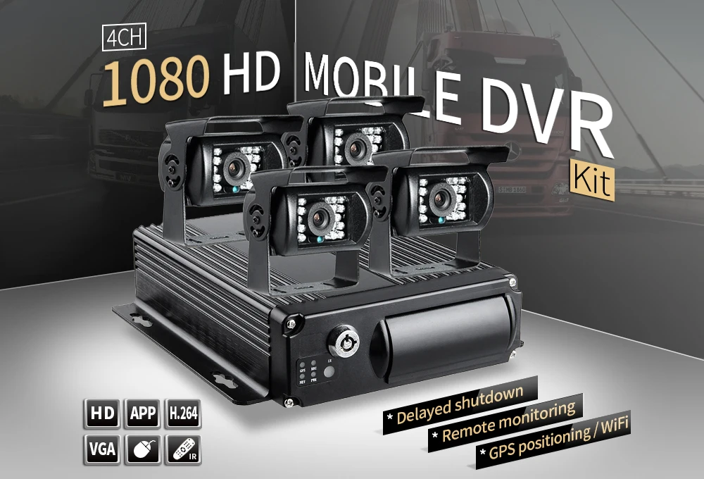 Бесплатная доставка 1080P Wifi GPS трек AHD SD автомобильный Мобильный Dvr