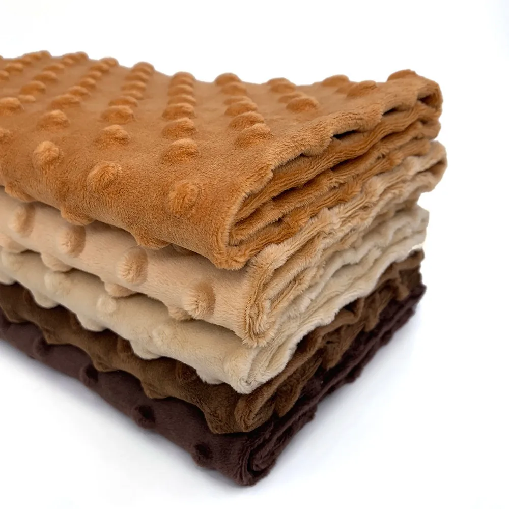 5 Pieces/lot High Quality Plush Minky Blankets Fabric 45x45cm Embossed Dot Crafts Eco-friendly En71 Test Fabrics For Sewing | Дом и сад