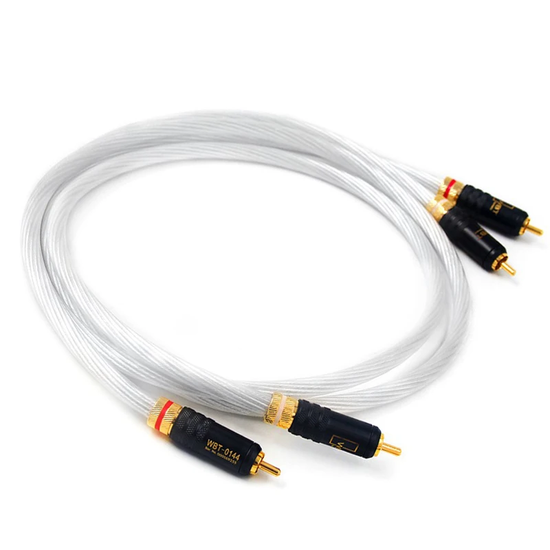 Audiocrast 7N PHOCC Чистая медь посеребренная с WBT0144 RCA разъем | Электроника