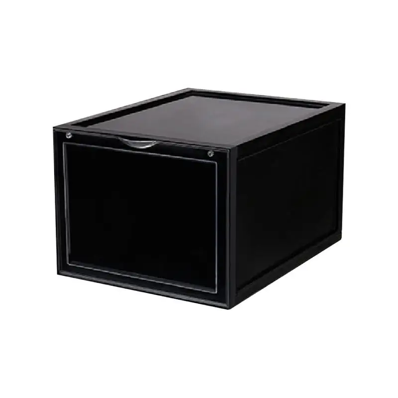 Black Коробка для хранения кроссовок, домашняя Баскетбольная обувь, коробка для обуви, Настенная коробка для хранения обуви - Цвет: Black