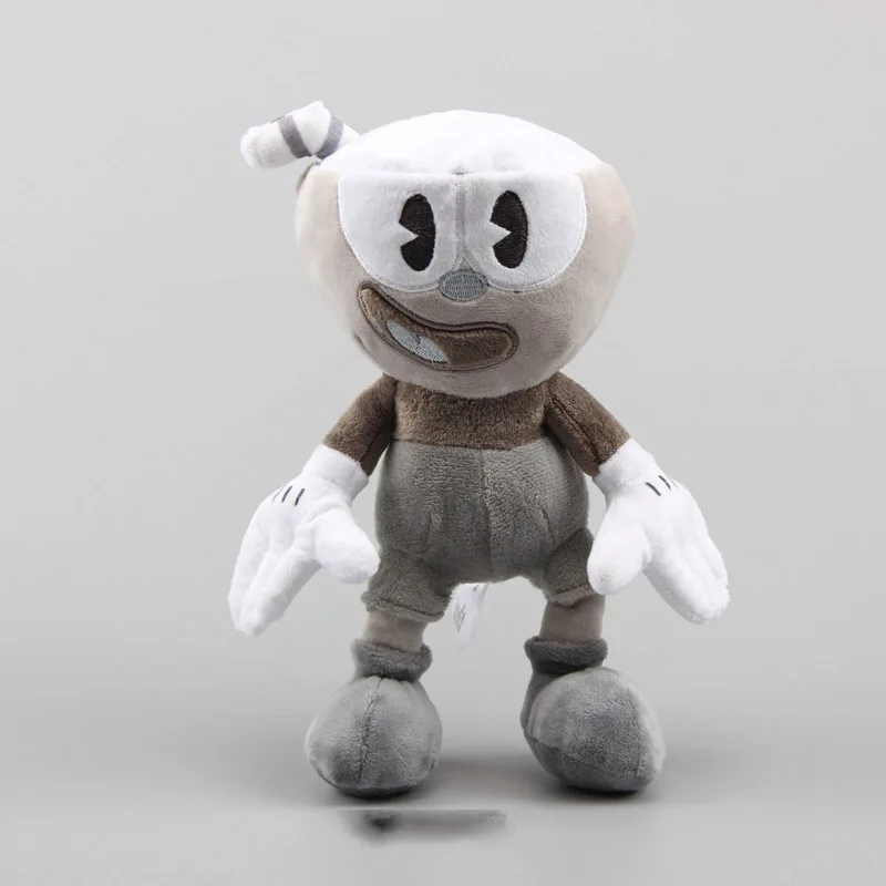 BW 25cm 13 стилей игры Cuphead плюшевая игрушка Mugman Ms. Chalice ghost King Dice Cagney Carnantion Puphead плюшевые куклы игрушки для детей Подарки - Цвет: BW 25cm