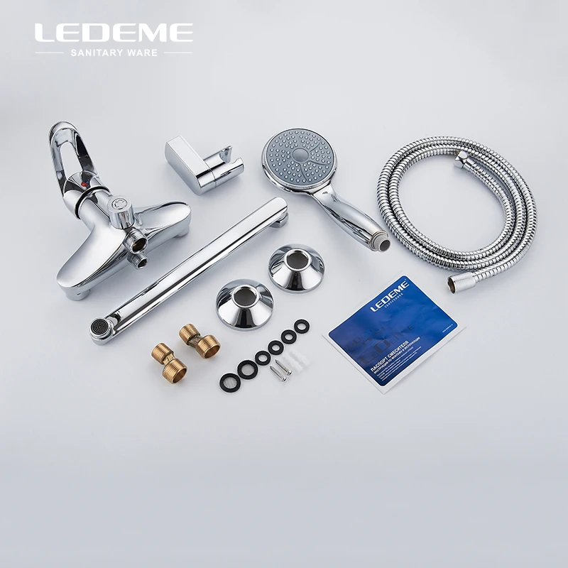 LEDEME смеситель для ванны набор душа медный душ тела с насадкой ABS Длинный Носик