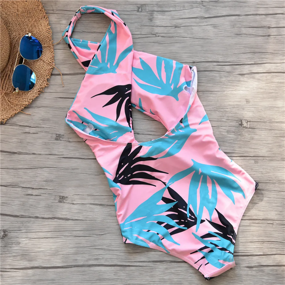 Купальник размера плюс сдельный 2019 пуш ап новинка хипстер цветочный принт