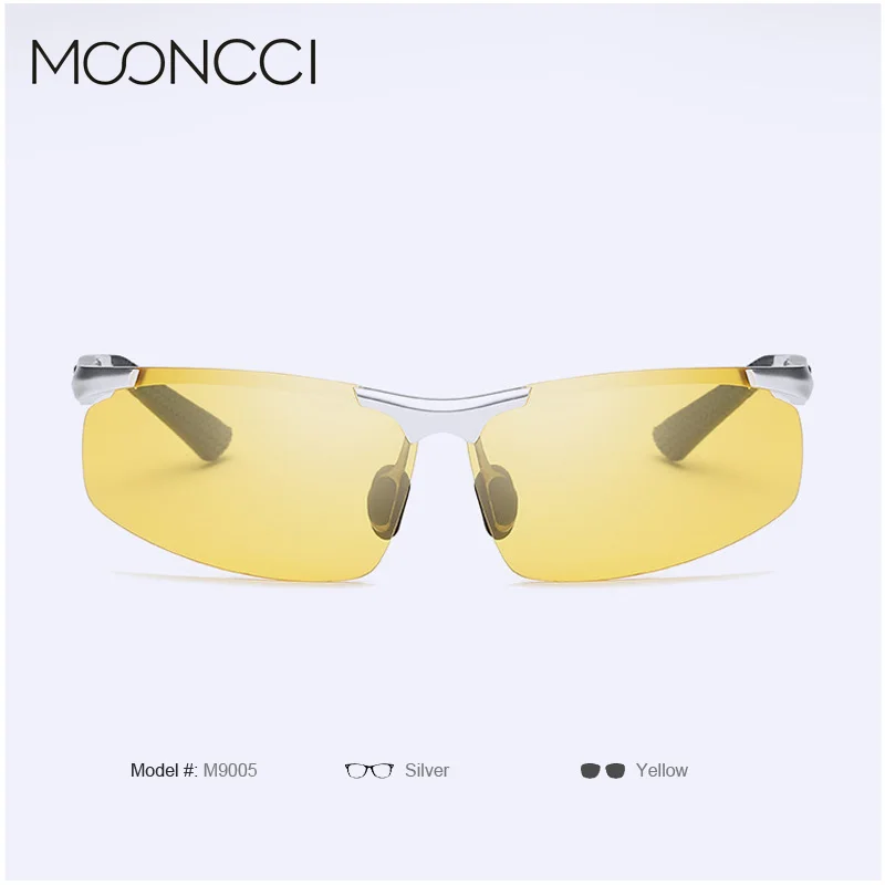Mooncci оправы желтый очки для ночного вождения мужские солнечные очки ночного видения Для Мужчин Поляризованные Uv400 высокое качество алюминиевые очки