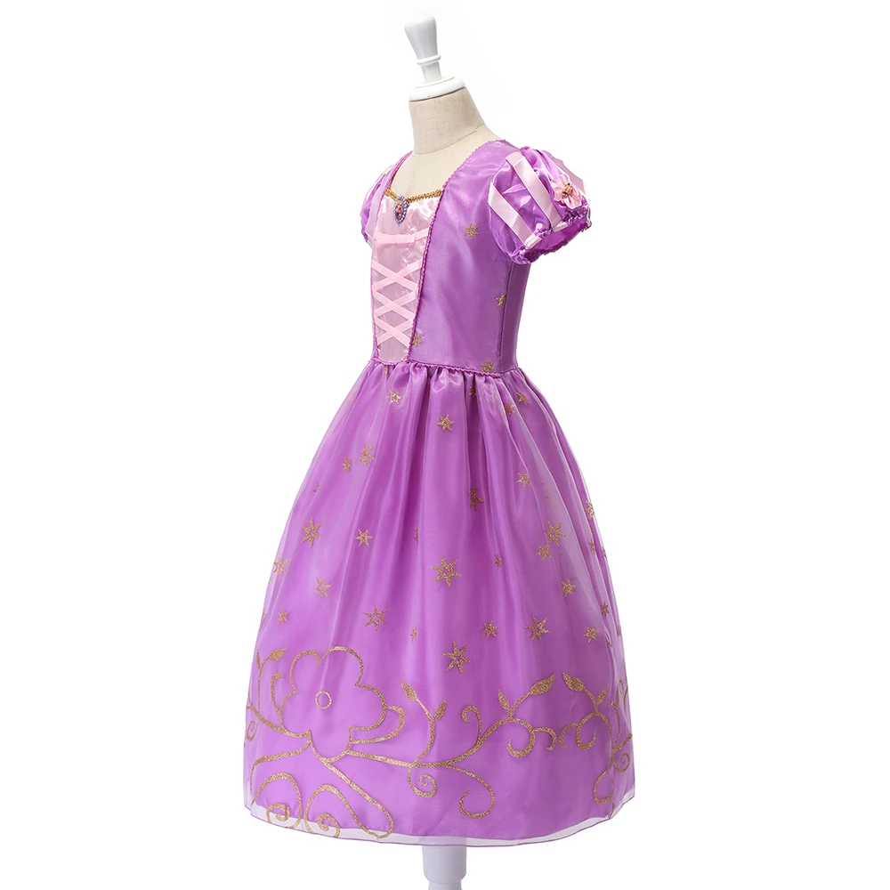 Little Girl Princess Rapanzel Dress Children Ribbons Puff Sleeve Novelty Ball Gown Kids Birthday Party Halloween Cosplay Costume | Детская