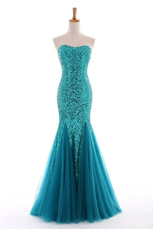 A Новые сексуальные блестки Angel-Fashion Новые милые золотые сетчатые кружева с блестками Длинные вечерние платья высокого качества - Цвет: A