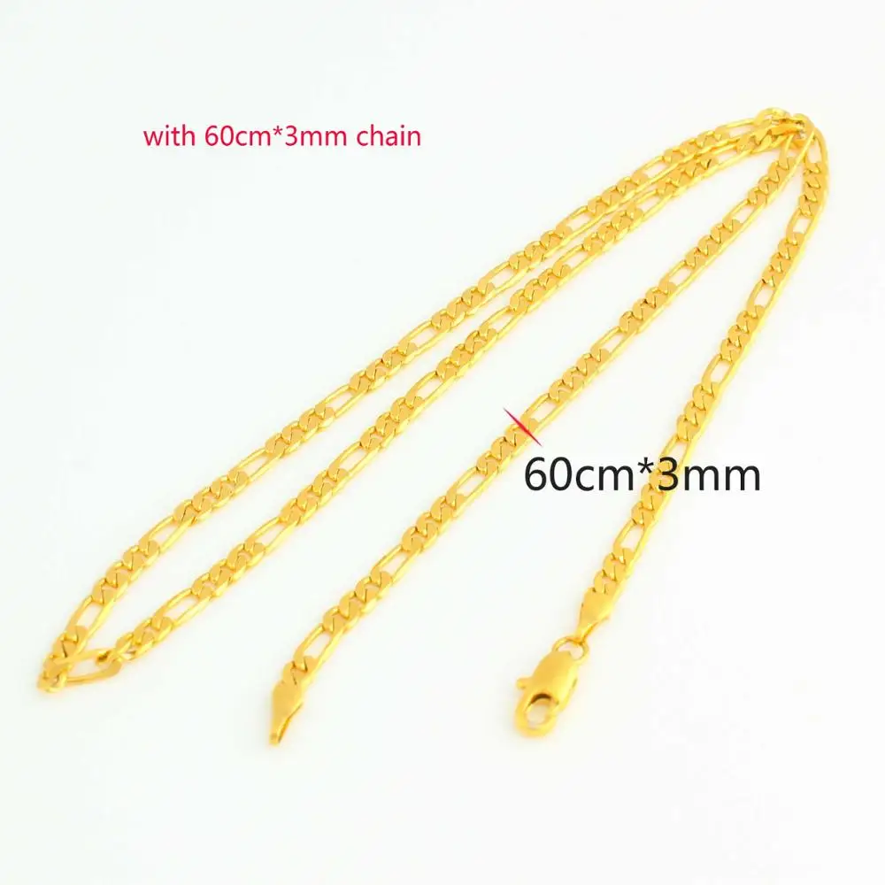 with 60cmX3mm chain Новинка года, Свадебные/вечерние комплекты ювелирных изделий в стиле эфира, золотые ювелирные изделия, хабеша, Африканский народный праздник, женские вечерние подарки - Окраска металла: with 60cmX3mm chain