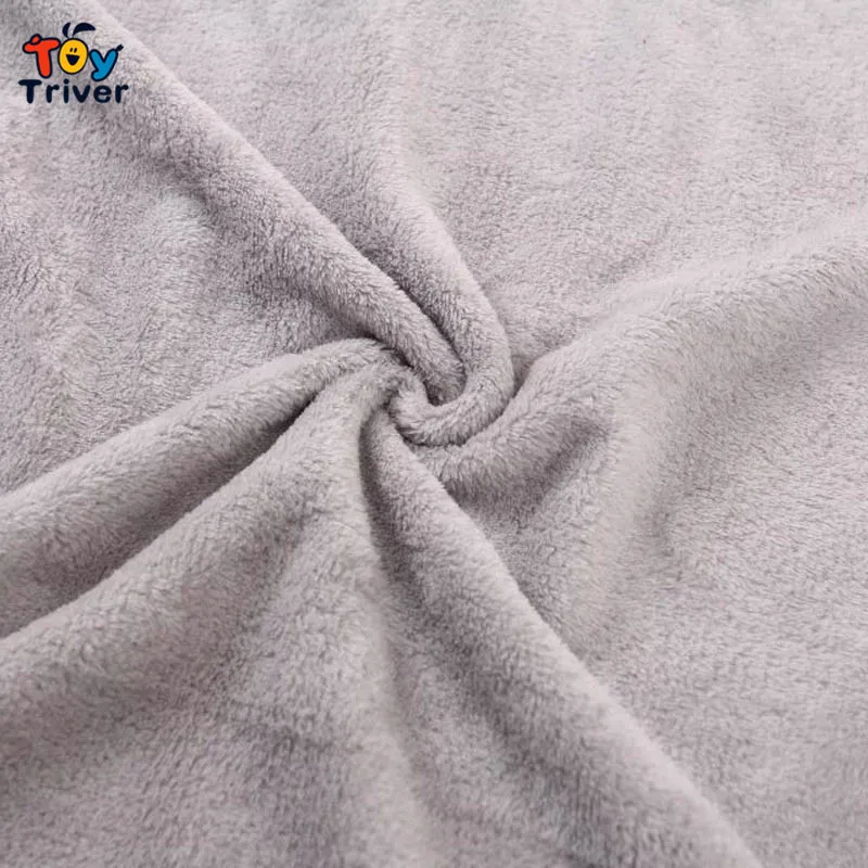Милое серое одеяло с Тоторо Портативный коралловый флис для кукол плюшевая