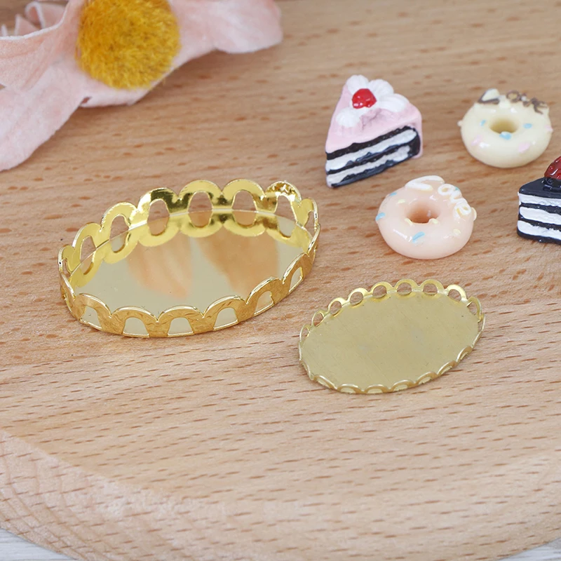 1/12 кукольный домик Миниатюрные аксессуары мини металлический поднос для фруктов