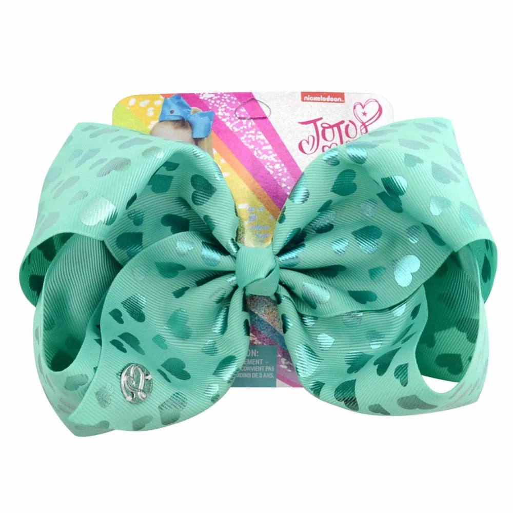 1 шт 8 &quotJoJo клип Сердце Звезда Единорог печати волос банты с зажимами для детей
