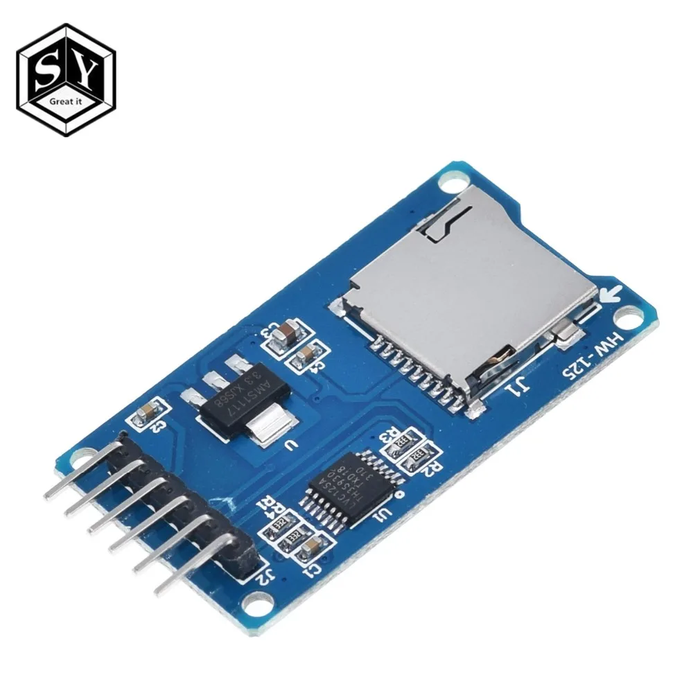 Мини TF кард-ридер Great IT Micro SD card модуль SPI интерфейсы с чипом преобразователя
