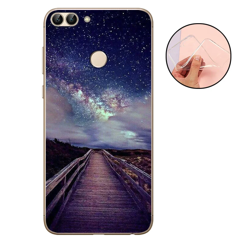 CROWNPRO СПС huawei P Smart чехол силиконовый мягкий ТПУ чехол P Smart Coque задний телефон для Funda huawei P Smart чехлы - Цвет: TAXKQ