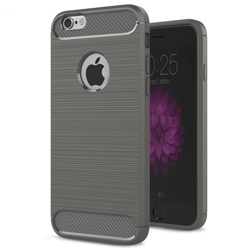 Чехол для iPhone 6S чехол Защитный 6 Plus тонкий прочный силиконовый телефона Матовый