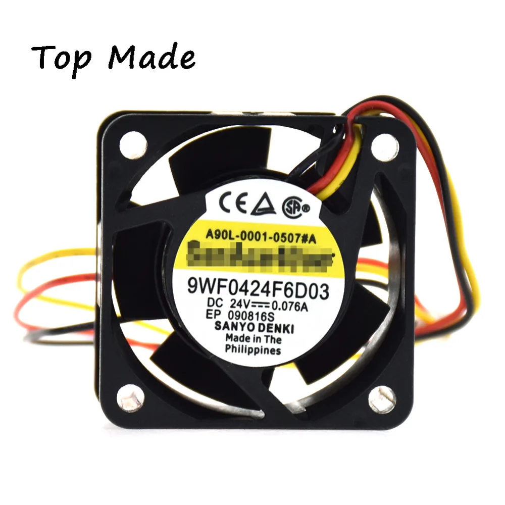 Оригинальный вентилятор 40*40*20 мм 9WF0424F6D03 DC24V 0.076A для Sanyo SanAce 40WF Fanuc|Кулеры и системы