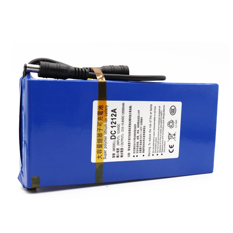 100% 12 v 12000 mAh литий ионная аккумуляторная батарея 6 1.2Ah Зарядное устройство