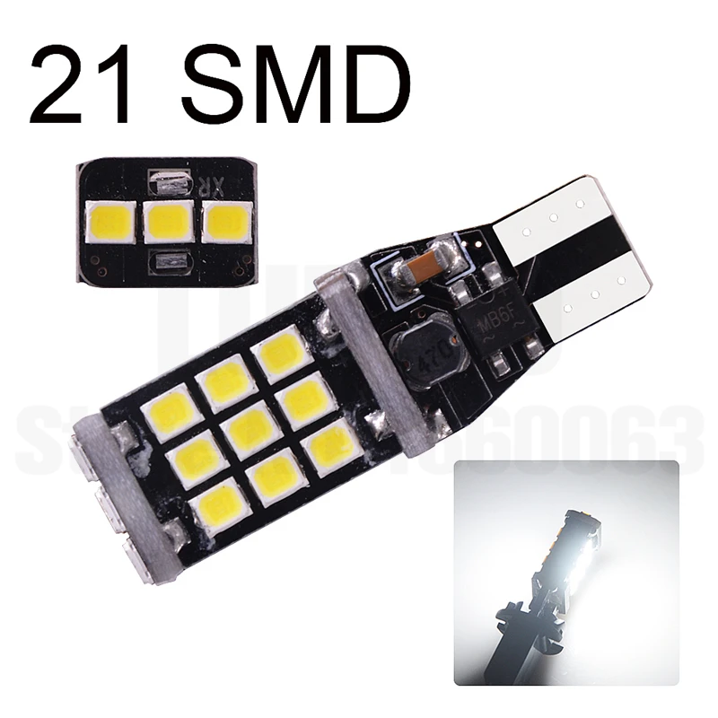 Светодиодсветодиодный лампы задсветильник хода 50x T15 W16W 920 921 912 Canbus 3030 21SMD с