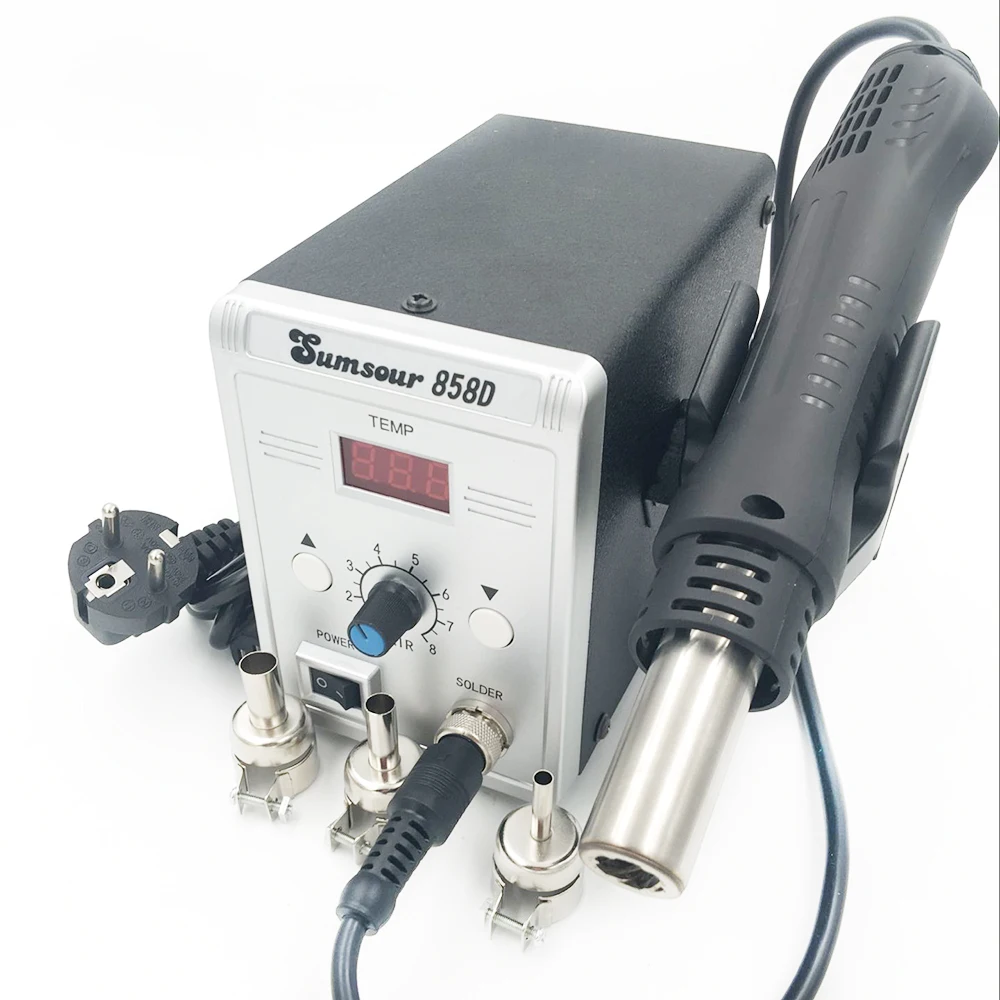 Новая паяльная станция 858D фена паяльная сварочная машина SMD 110 В/220 В 700 Вт Тепловая пушка ремонтные инструменты