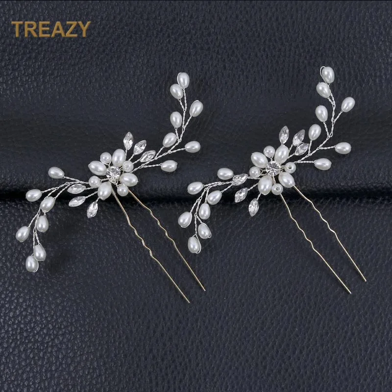 Заколки для волос с кристаллами и жемчугом 2 шт.|hair jewelry accessories|hair pins weddingbride headpiece |