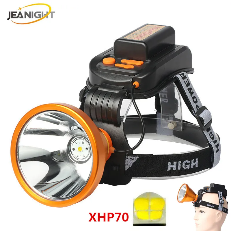 XHP70 для охоты света светодио дный фара цвет: желтый белый свет супер яркий usb