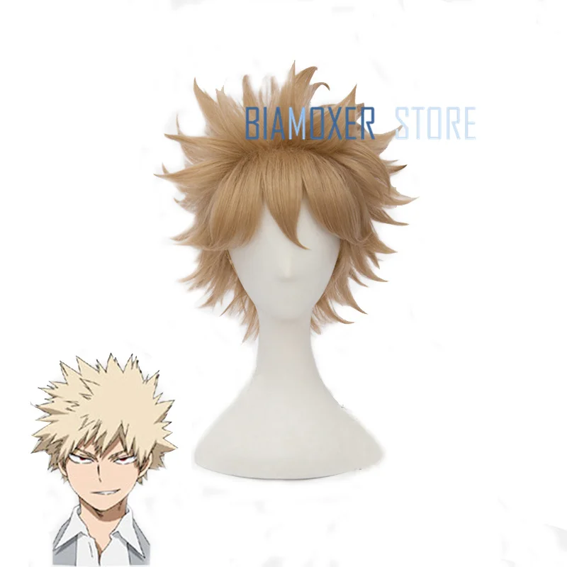 Biamoxer Новый Для мужчин Bakugou костюм кацуки для косплея парики мой герой