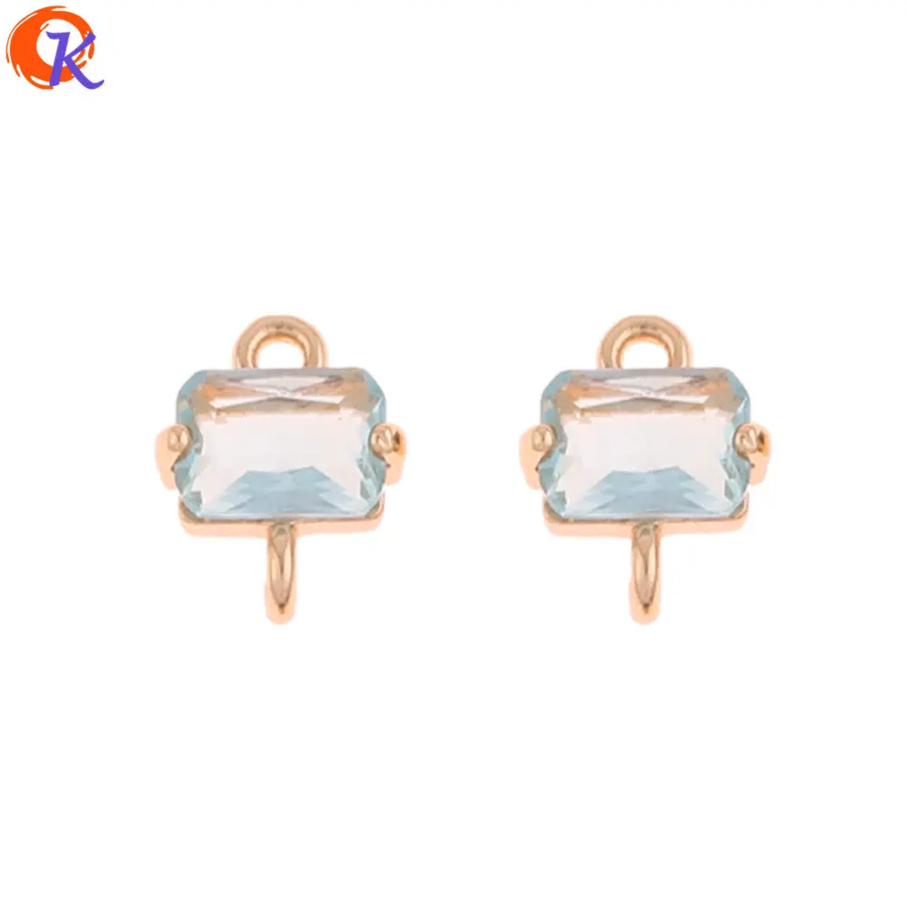 Light Blue Сердечный дизайн 100 шт 8*11 мм Аксессуары для ювелирных изделий/соединители для сережек с кристаллами/детали для самостоятельной сборки/Изготовление ювелирных изделий/ручная работа/серьги - Цвет: Light Blue