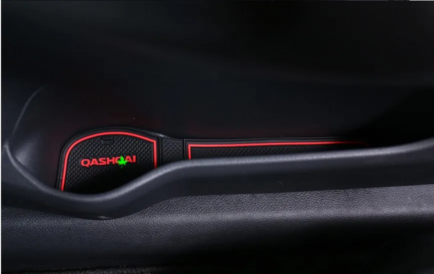 Для QASHQAI j11 противоскользящие автомобильные Прорезиненные латексные коврики с прорезиненным канавком, внутренняя подушка для чашки, автомобильный стиль
