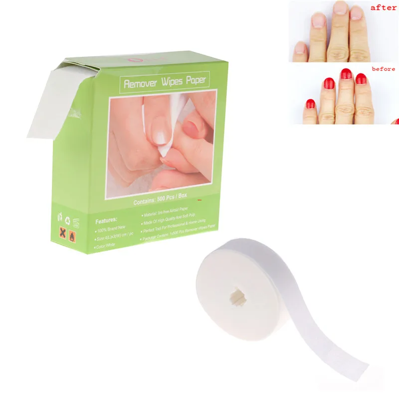 1 рулон акрилового лака для ногтей гель удаления полотенца бумажные ватные диски