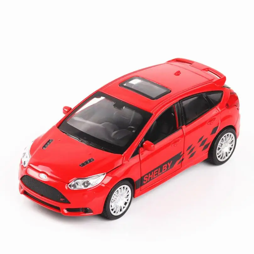 1/32 Diecasts & Toy Транспорт Ford Focus модель автомобиля со звуком и светильник коллекция