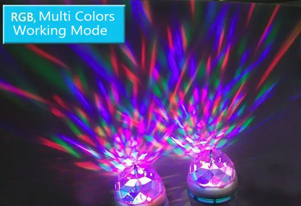 2014 Dmx Бесплатная доставка полный цвет 3 Вт E27 Rgb Led маленький хрустальный