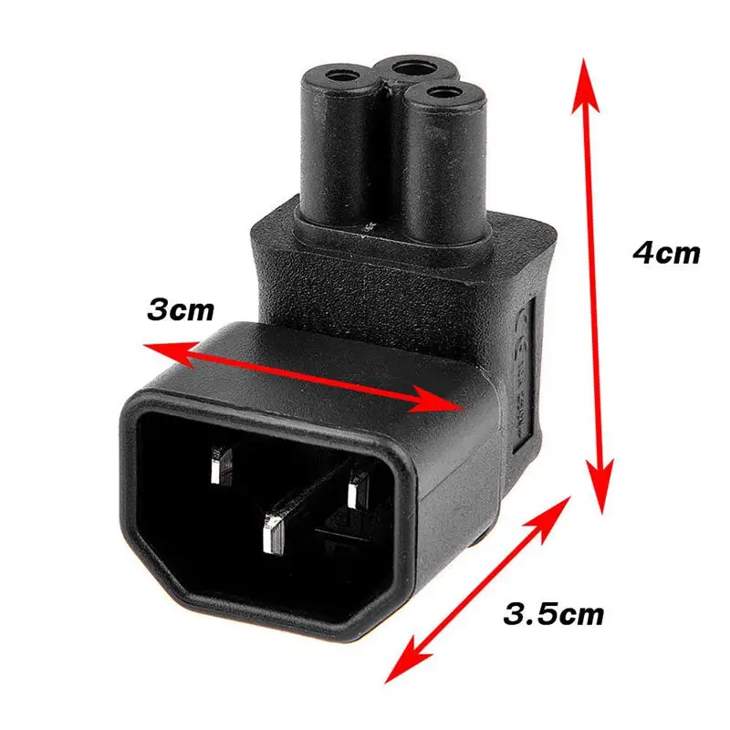 IEC320 C14 Мужской к C5 Женский 90 градусов под углом Угловой блок питания PDU