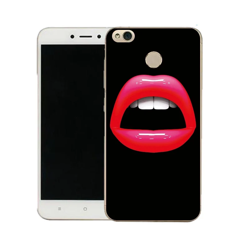 QMSWEI Tpu Clear Phone Case For Mi 6 5 5s note3 Redmi note4x 4x 3s 4a 5a note5a Soft Eagle Red Lips Cover Free shipping |