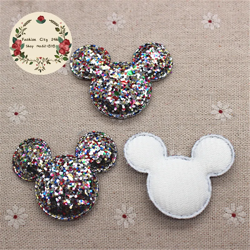 5 см 10 шт Kawaii мягкие блестящие нашивки для мыши аппликации одежды Швейные