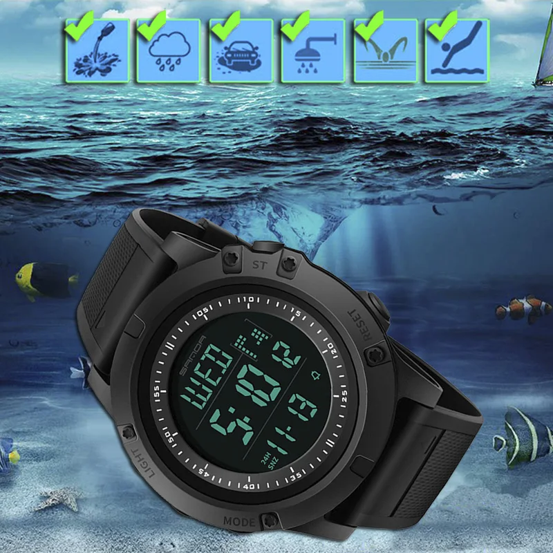 SANDA спортивные часы для детей детские мальчиков студентов электронный