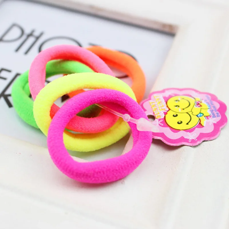 

Lot 50 Pcs Diameter 3cm Candy Colour Basic Rubber Children Kids Elastic Hair Band Baby Girls Rope Accessories