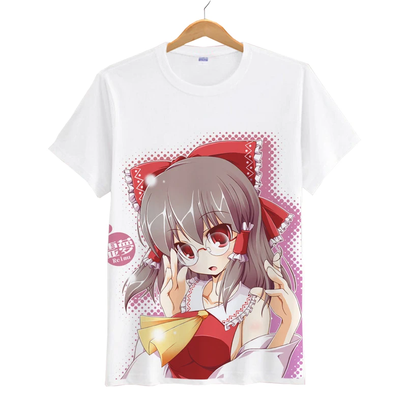 Футболки с рисунком из Аниме Touhou Project футболки для косплея Saigyouji Yuyuko Hakurei Reimu