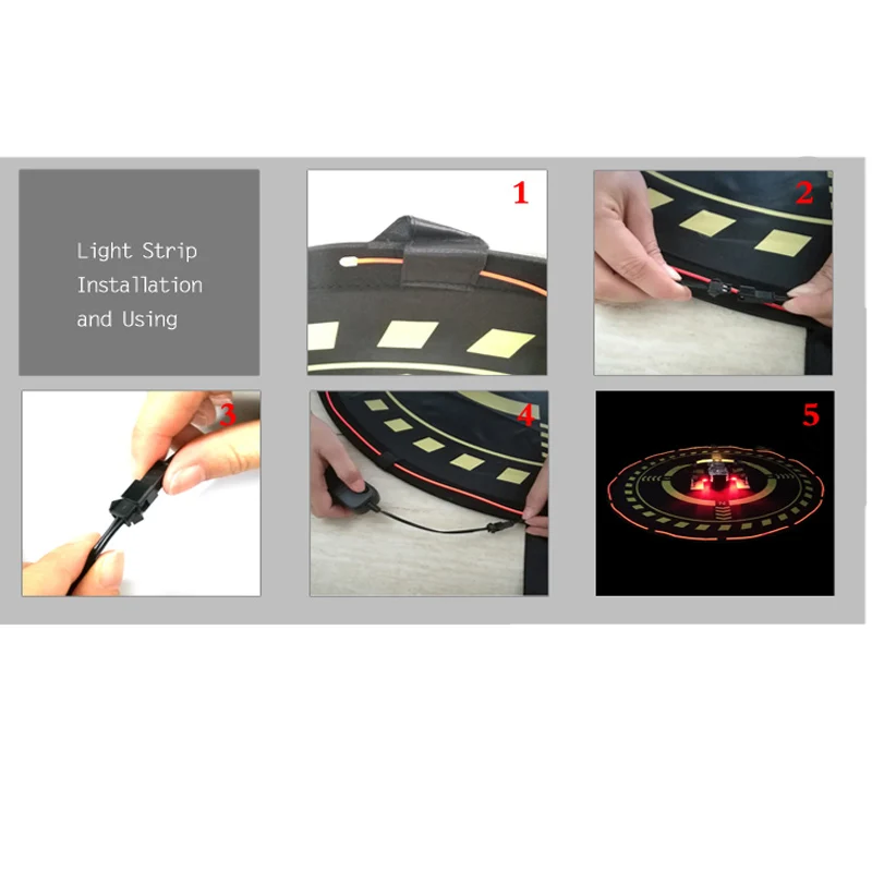 70cm Parking apron LED light Drone Landing Protective pad for For DJI Mavic 2 Zoom/Pro/Mavic Pro air SPARK P3 4 Parrot