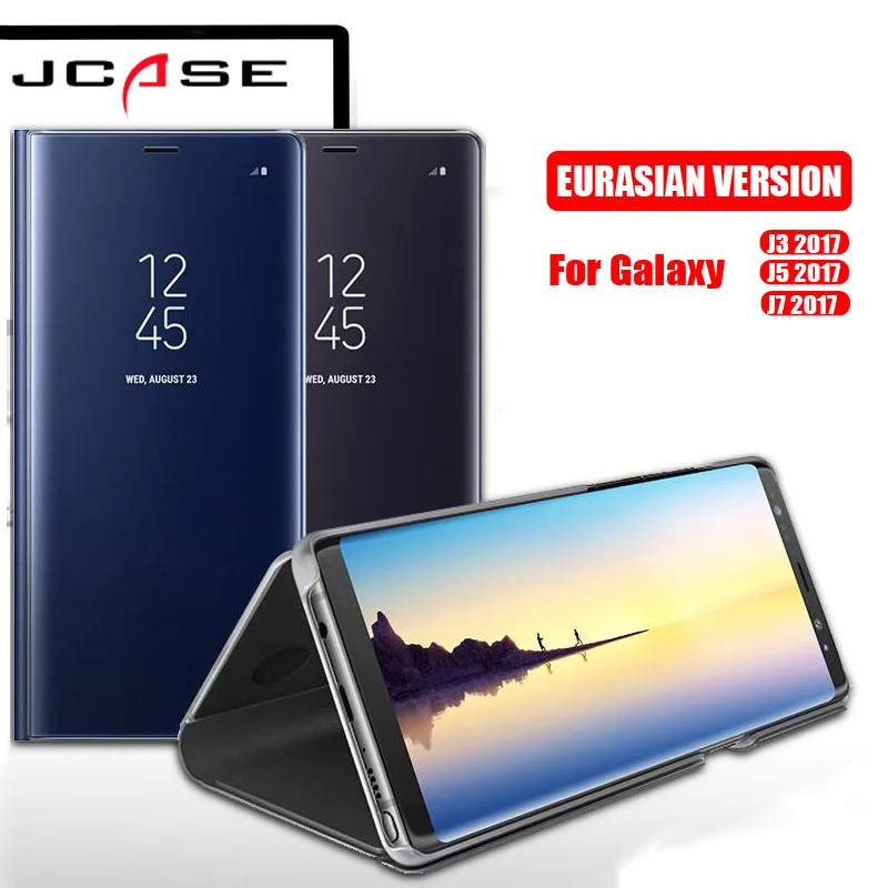 JCASE для Samsung Galaxy J3 J5 J7 2017 роскошный зеркальный чехол с гальваническим покрытием