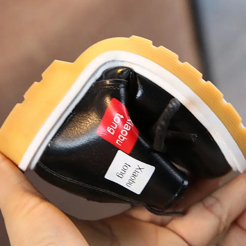 Детские Ботинки Martin зимняя обувь из плюша и хлопка для мальчиков теплые зимние