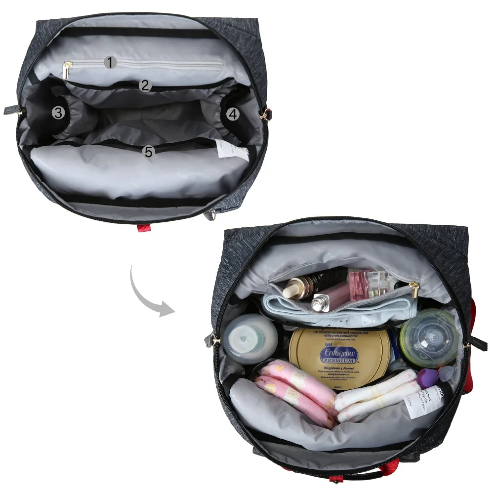 mommore Waterproof Travel Diaper Bag with Changing Pad Baby Stroller Backpack Nursing for Care Wet | Мать и ребенок