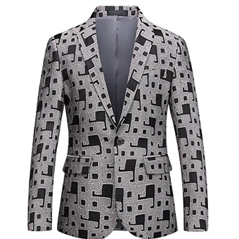 LONMMY плюс размер 5XL 6XL смокинги Костюм Мужской Блейзер пиджак Slim fit повседневный Блейзер masculino мужская одежда формальный блейзер мужская сцена - Цвет: 8617 gray