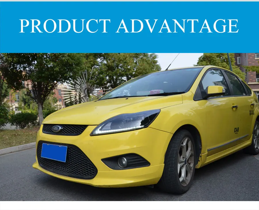 2 шт. светодиодный фары для Ford Focus 2009-2011 светодиодный автомобильный фонарь ангельские глазки ксенон HID комплект Противотуманные фары светодиодный дневные ходовые огни