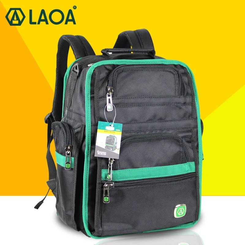 LAOA Tool Backpack Multifunction Thicken Professional Electrician Backpack Travel Bag