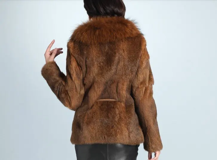 (TopFurMall) зимнее натуральное пальто из натурального кроличьего меха отделка мехом
