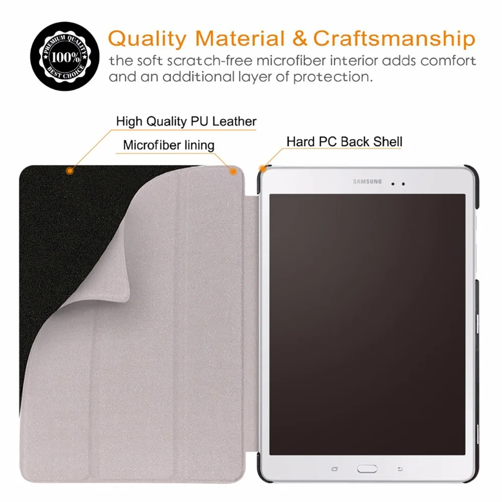 Кожаный чехол-подставка для Samsung Galaxy Tab A 9 7 дюймов SM-T550 SM-P550 SM-T555 планшет защитный