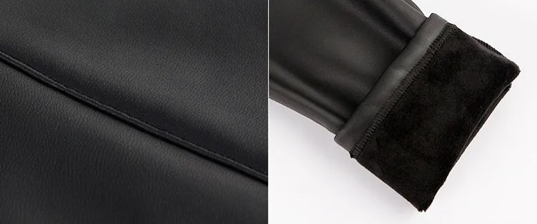 Хит продаж 3XL новые женские эластичные бархатные штаны толстые из искусственной