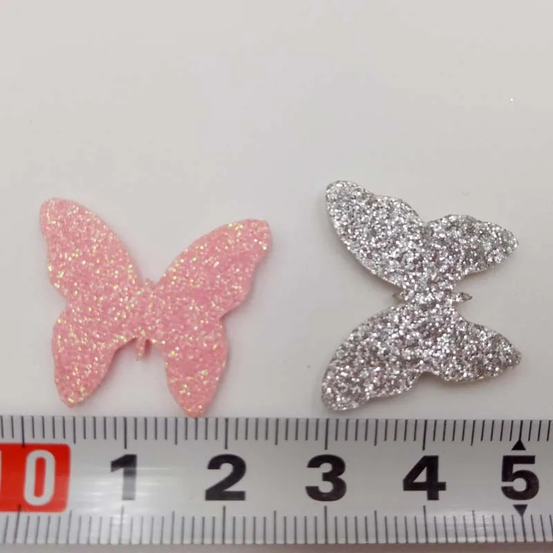 100 шт. маленький размер блестящая фетровая Мягкая кукла бабочка рукоделие Apliques