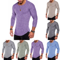 fashion mens slim fit v neck long sleeve muscle tee t shirt casual tops