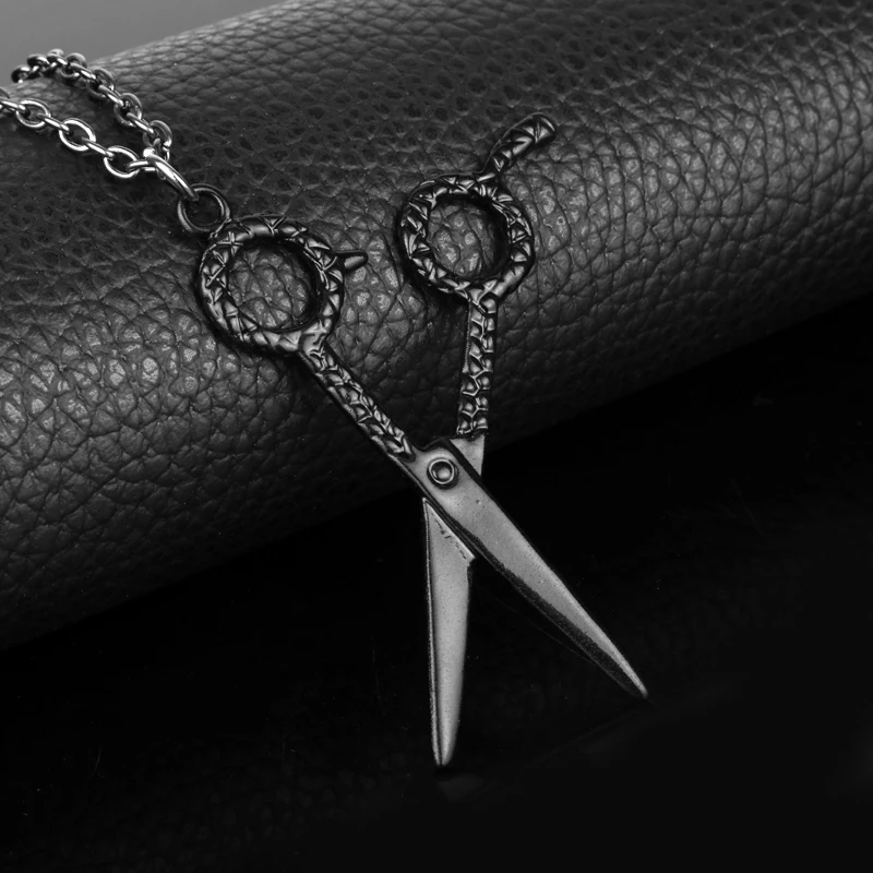 Ожерелье с подвеской в виде ножниц для парикмахерской из нержавеющей стали|scissor