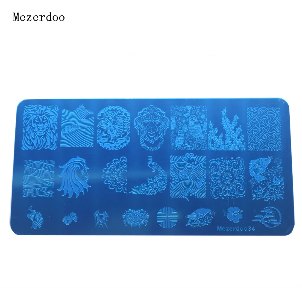 1 шт. штамповочный шаблон с животными панда Павлин Лев прямоугольная стандартная